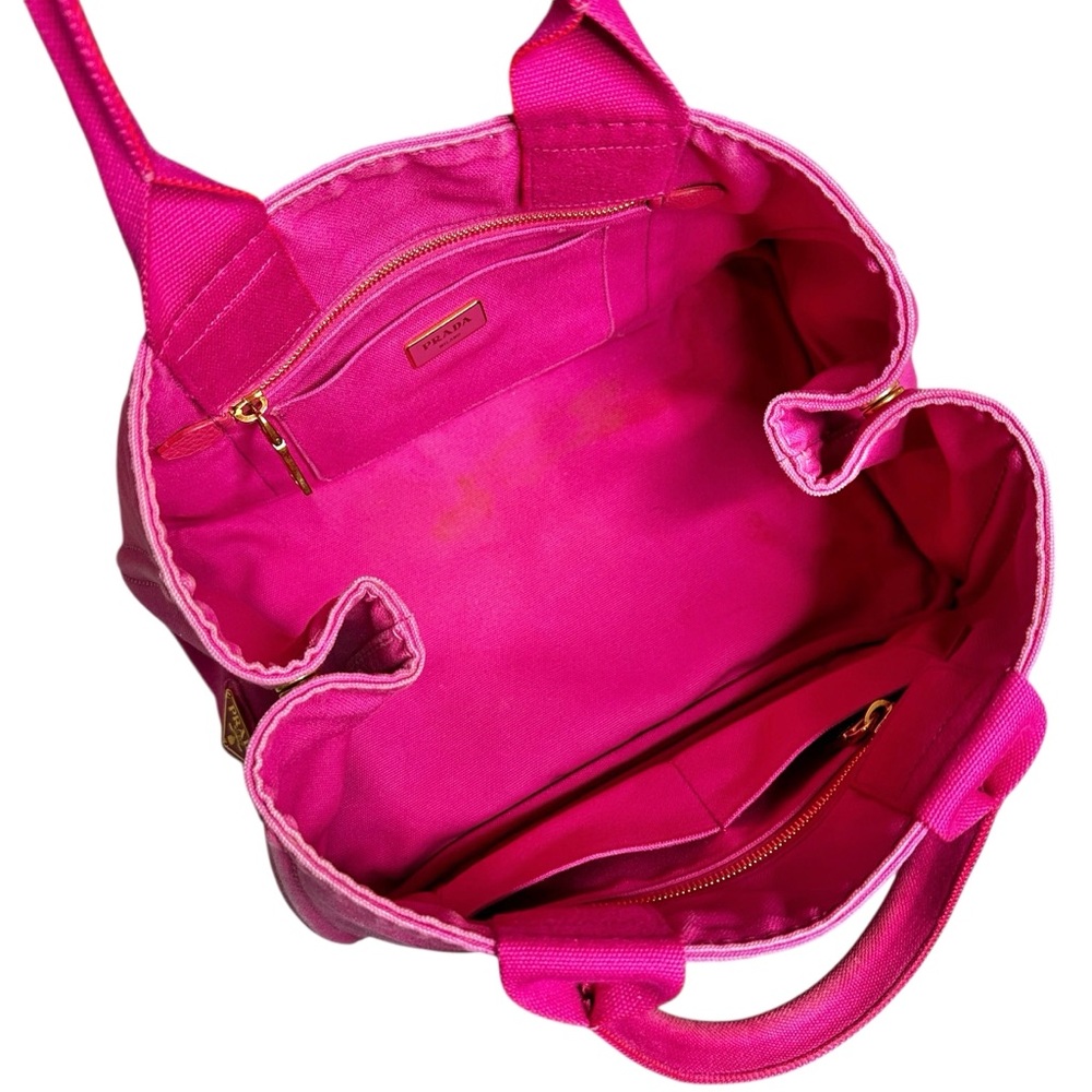 Prada Pink Canapa GM Tote with Dust Bag - Picture 5 of 12